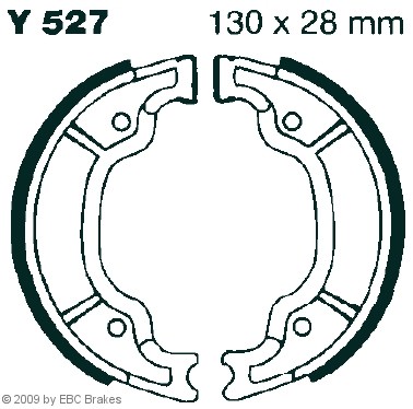 EBC Brakes Bremsbacken Y527 48-7026-00,29MF533000,3FAW253A00 Trommelbremsbacken,Bremsbackensatz 3KGW253600,AP8113913,48702600,36L-WF536-00 von EBC Brakes