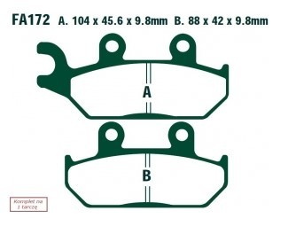 EBC Brakes Bremsbelagsatz FA172TT Bremsbeläge,Bremsklötze,Bremssteine,Bremsbeläge & Bremsbelagsatz,Bremsklötze & Bremsbelagsatz von EBC Brakes