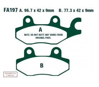 EBC Brakes Bremsbelagsatz FA197 Bremsbeläge,Bremsklötze,Bremssteine,Bremsbeläge & Bremsbelagsatz,Bremsklötze & Bremsbelagsatz von EBC Brakes