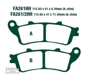 EBC Brakes Bremsbelagsatz FA261/2HH Bremsbeläge,Bremsklötze,Bremssteine,Bremsbeläge & Bremsbelagsatz,Bremsklötze & Bremsbelagsatz von EBC Brakes