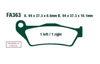 EBC Brakes Bremsbelagsatz FA363HH Bremsbeläge,Bremsklötze,Bremssteine,Bremsbeläge & Bremsbelagsatz,Bremsklötze & Bremsbelagsatz von EBC Brakes