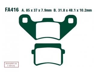 EBC Brakes Bremsbelagsatz FA416TT Bremsbeläge,Bremsklötze,Bremssteine,Bremsbeläge & Bremsbelagsatz,Bremsklötze & Bremsbelagsatz von EBC Brakes