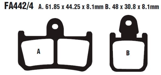 EBC Brakes Bremsbelagsatz FA442/4 Bremsbeläge,Bremsklötze,Bremssteine,Bremsbeläge & Bremsbelagsatz,Bremsklötze & Bremsbelagsatz von EBC Brakes