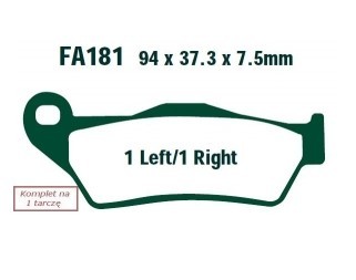 EBC Brakes Bremsbelagsatz SFA181HH Bremsbeläge,Bremsklötze,Bremssteine,Bremsbeläge & Bremsbelagsatz,Bremsklötze & Bremsbelagsatz von EBC Brakes