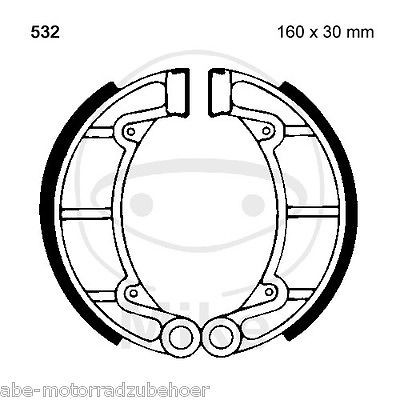 Bremsbacken hinten Yamaha YFM 350 ANV Bruin 2WD Bj. 2006 von EBC