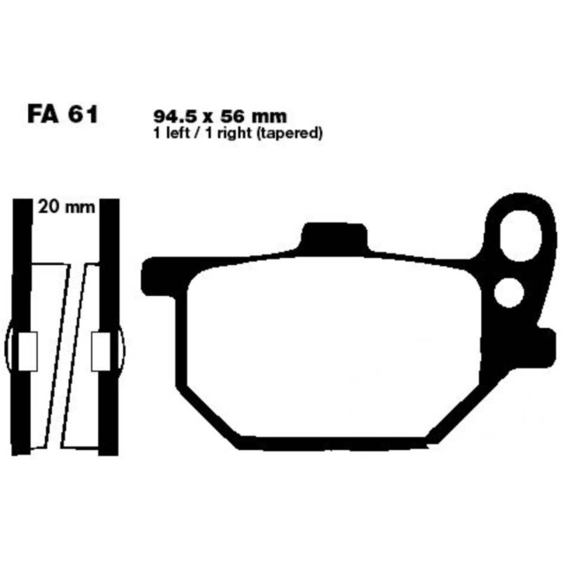 Bremsbeläge bremsklotz semi-sinter v ebc fa061v von EBC