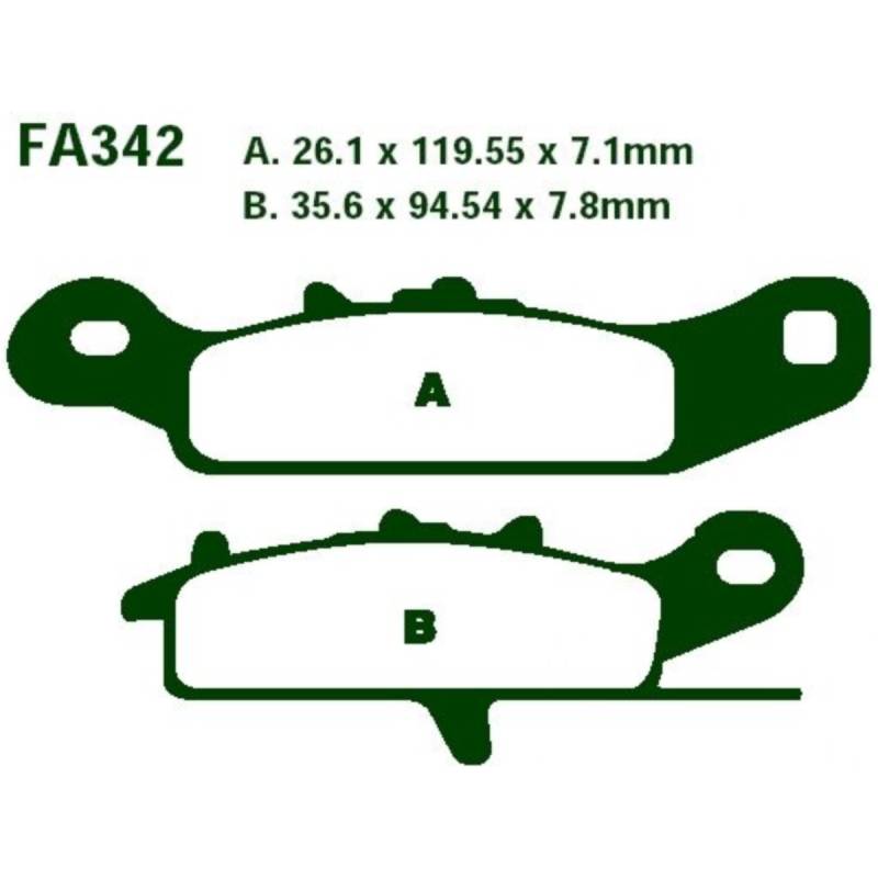 Bremsbeläge bremsklotz sinter r ebc fa342r von EBC