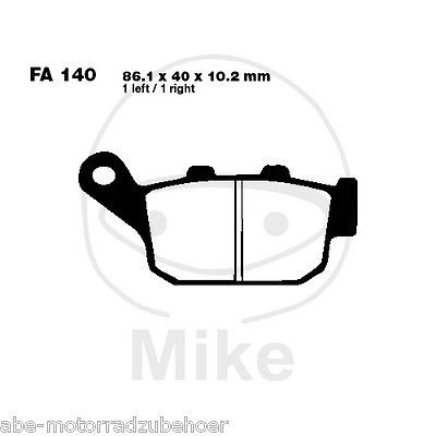 Bremsbeläge hinten Honda FES 125 Pantheon Bj. 2003-2006 JF12 von EBC