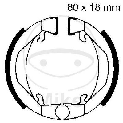 EBC Bremsbacken vorne Honda PX 25 MS Bj. ab 1984 Typ AB06-S von EBC