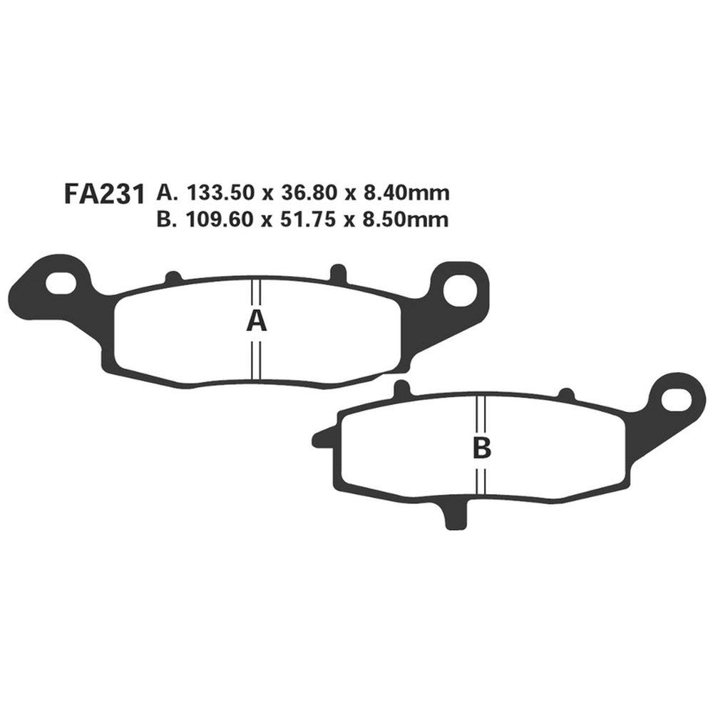 EBC Bremsbeläge Suzuki SV 650 Fron T Right von EBC Brakes