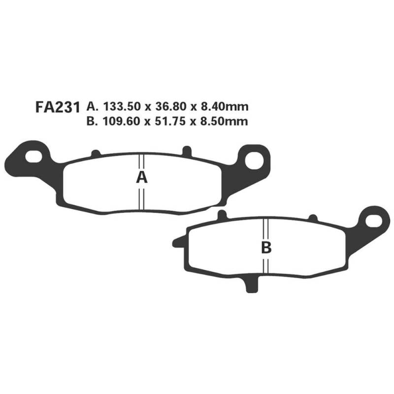 EBC Bremsbeläge Suzuki SV 650 Fron T Right von EBC Brakes