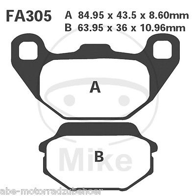 EBC Bremsbeläge hinten für Kymco Mxer 150 Quad Bj. 2002-2007 E-geprüft / ABE von EBC