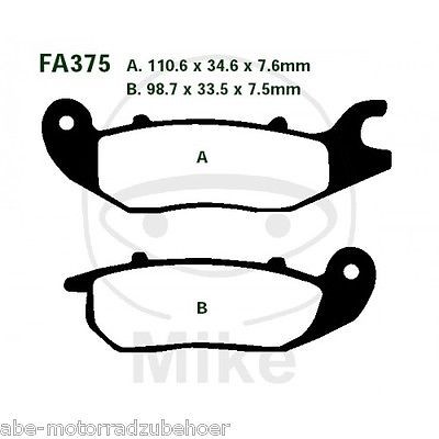 EBC Bremsbeläge vorne Honda CBR 125 R Bj. 2004-2006 JC34 von EBC