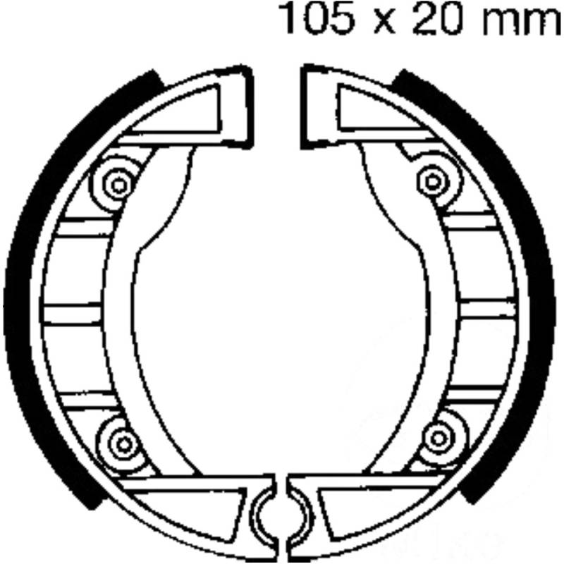 Ebc 909 bremsbacken mit feder von EBC