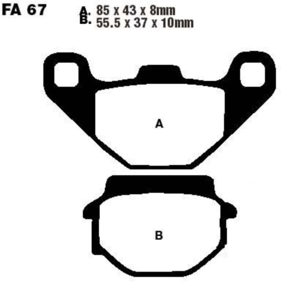 Ebc fa067r bremsbeläge bremsklotz sinter r von EBC