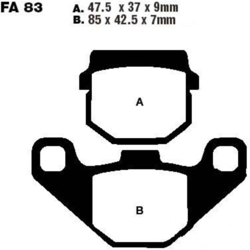 Ebc fa083r bremsbeläge bremsklotz sinter r von EBC