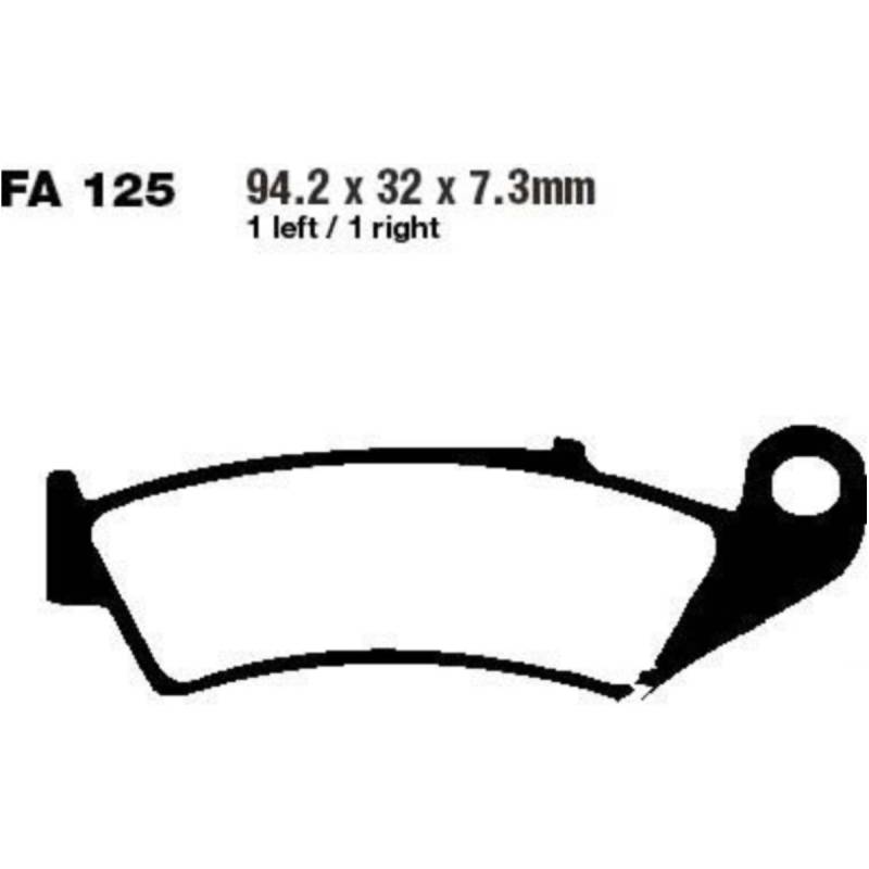 Ebc fa125tt bremsbeläge bremsklotz standard von EBC