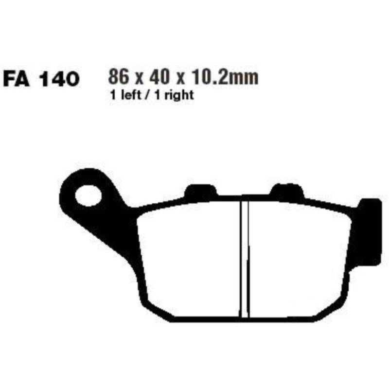 Ebc fa140hh bremsbeläge bremsklotz sinter hh von EBC