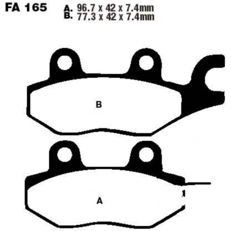 Ebc fa165tt bremsbeläge bremsklotz standard von EBC