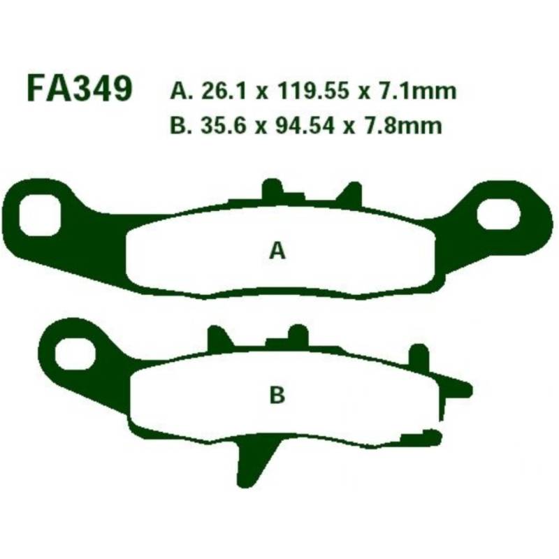 Ebc fa349r bremsbeläge bremsklotz sinter r von EBC