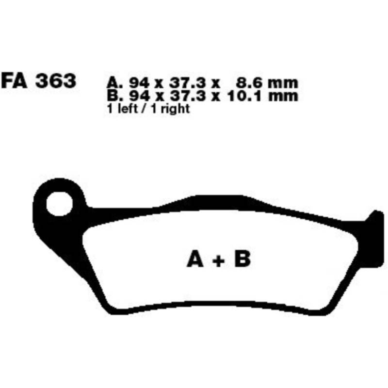 Ebc fa363hh bremsbeläge bremsklotz sinter hh von EBC