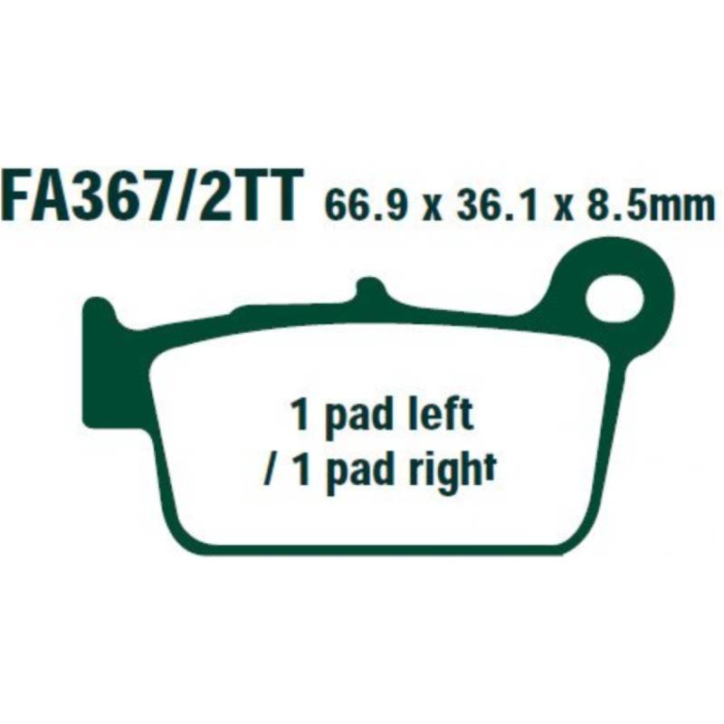 Ebc fa367/2tt bremsbeläge bremsklotz standard  fa3672tt von EBC