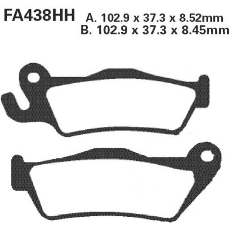 Ebc fa438hh bremsbeläge bremsklotz sinter hh von EBC