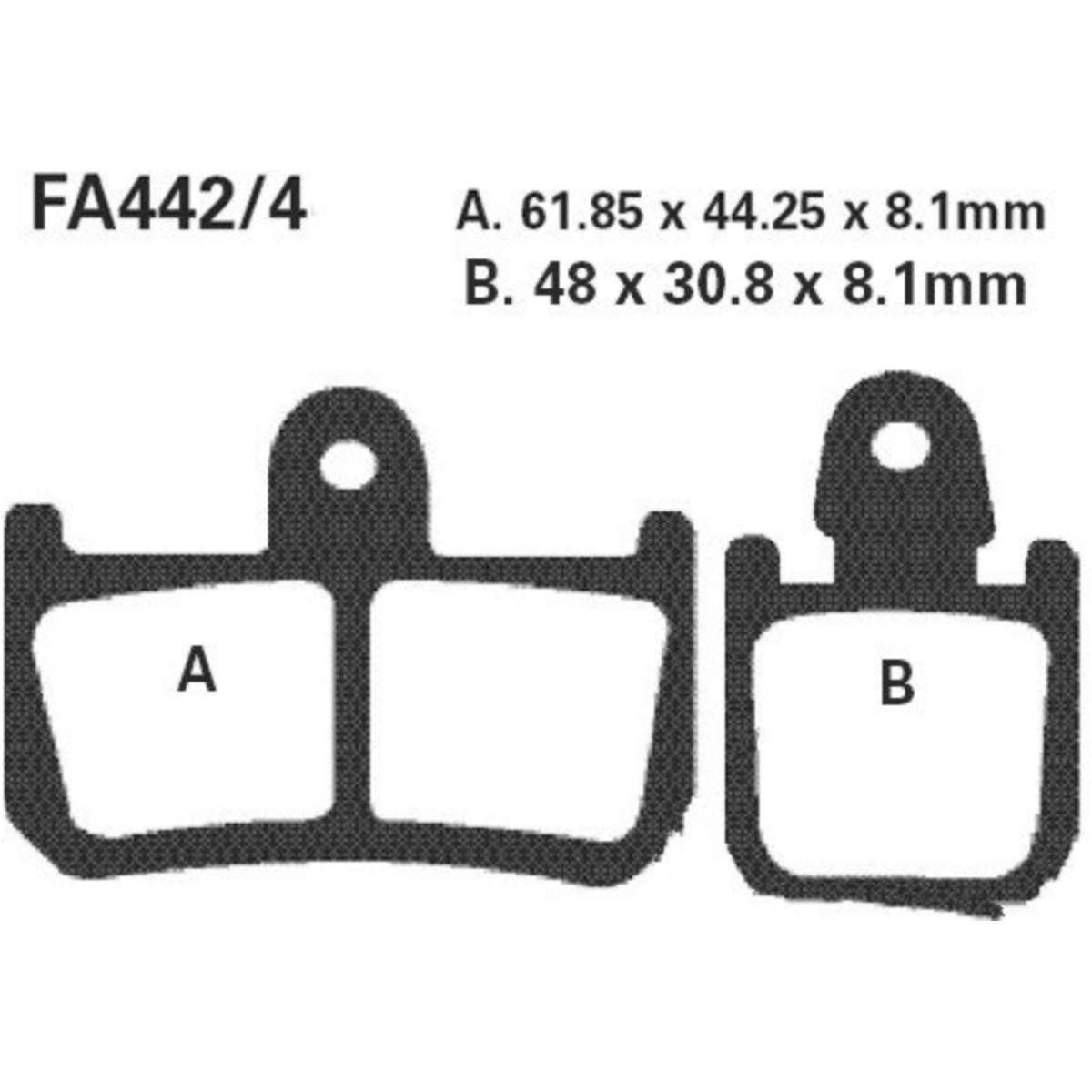 Ebc fa442/4 bremsbeläge bremsklotz standard  fa4424 von EBC