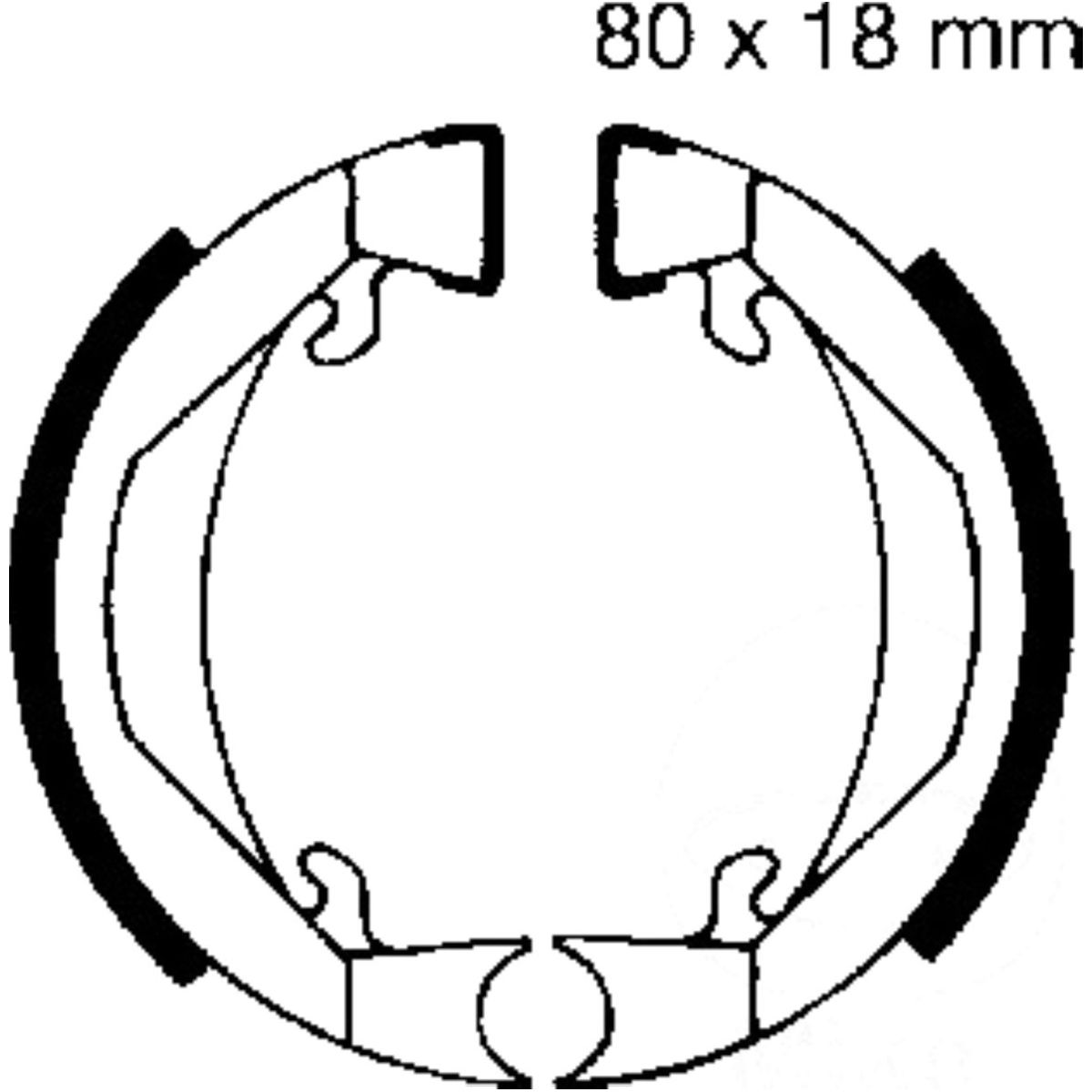 Ebc h322 bremsbacken mit feder von EBC