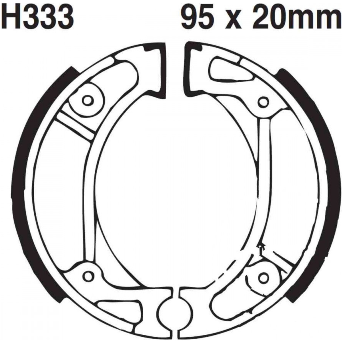 Ebc h333g bremsbacken mit feder von EBC