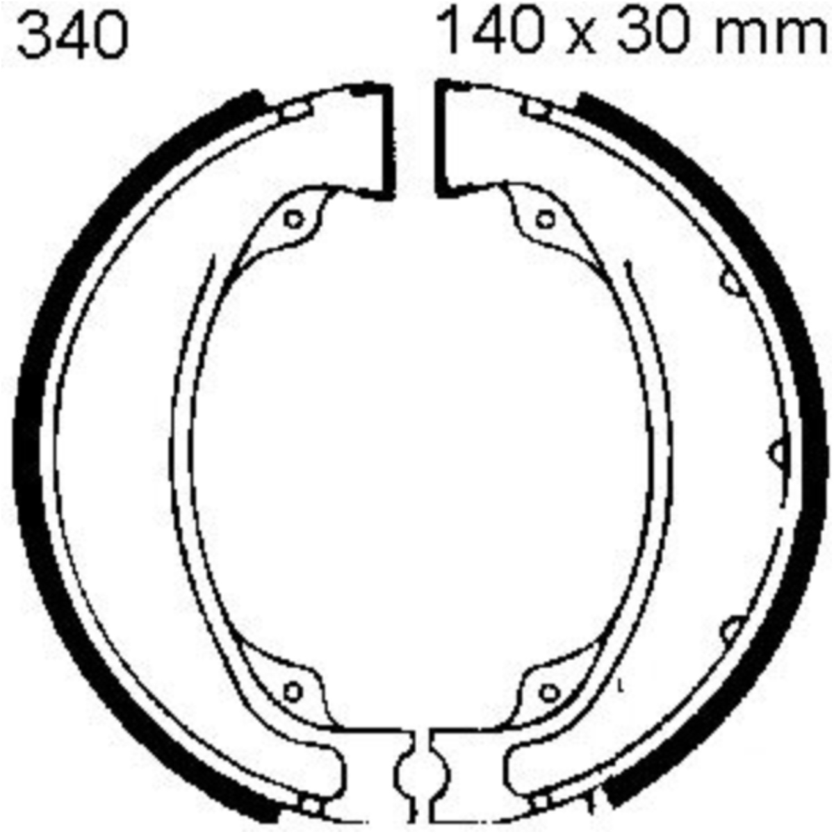 Ebc h340 bremsbacken mit feder von EBC