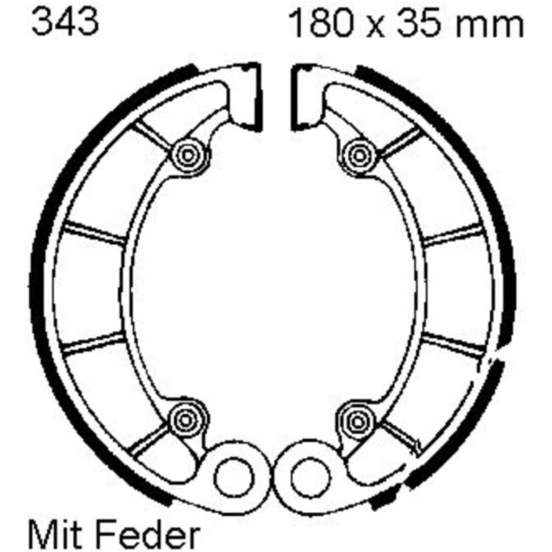 Ebc h343 bremsbacken mit feder von EBC