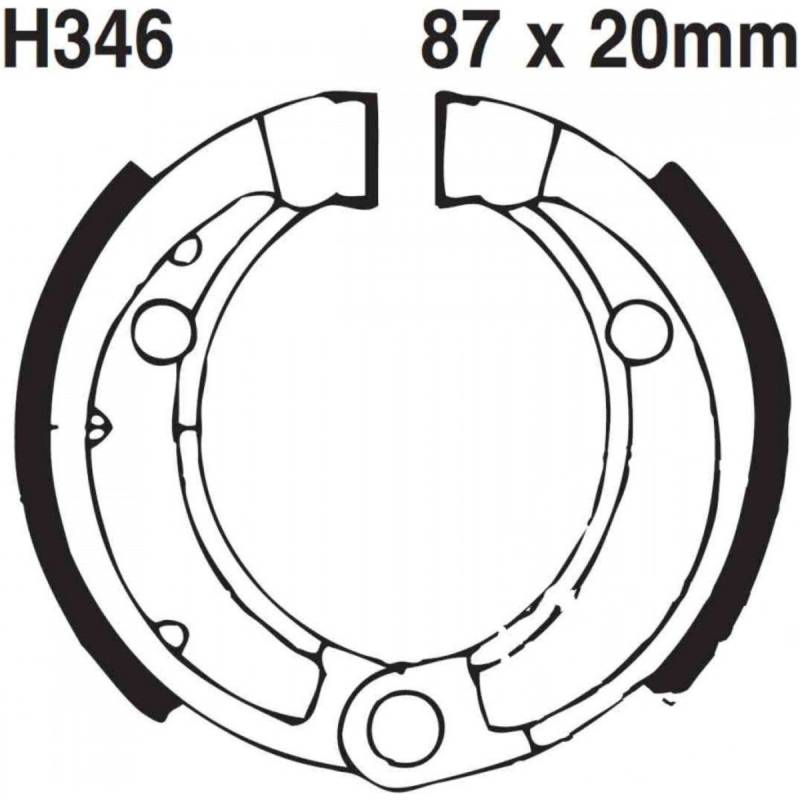 Ebc h346 bremsbacken mit feder von EBC