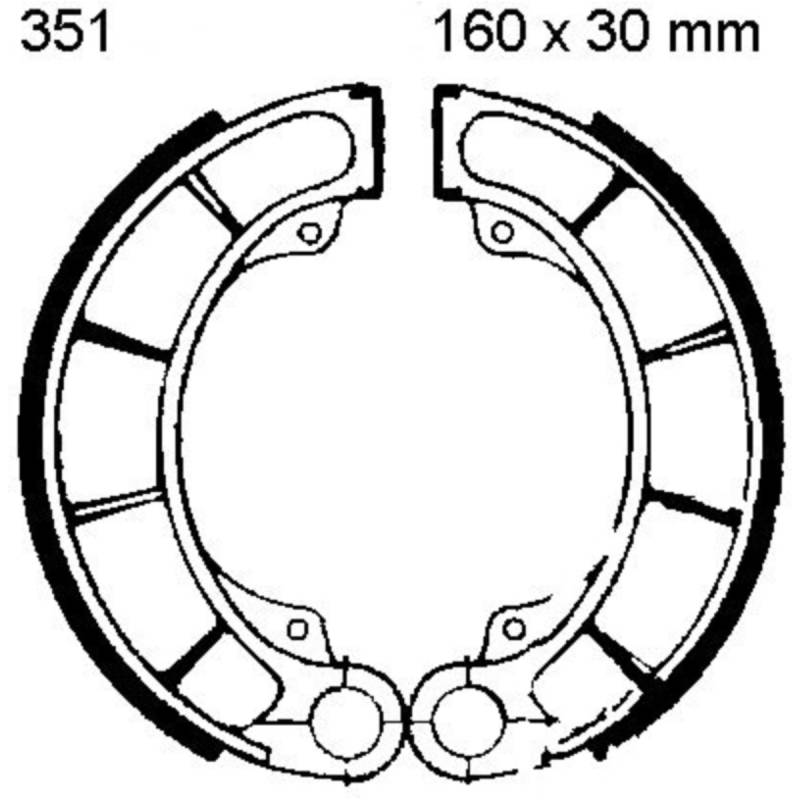 Ebc h351 bremsbacken mit feder von EBC