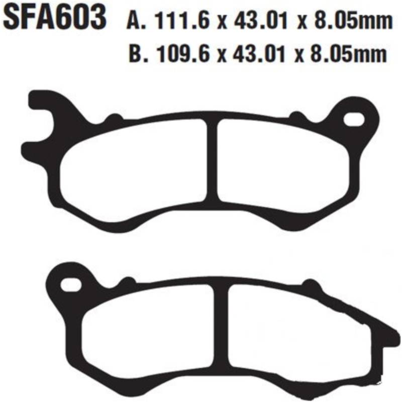 Ebc sfa603hh bremsbeläge bremsklotz sinter hh scooter von EBC