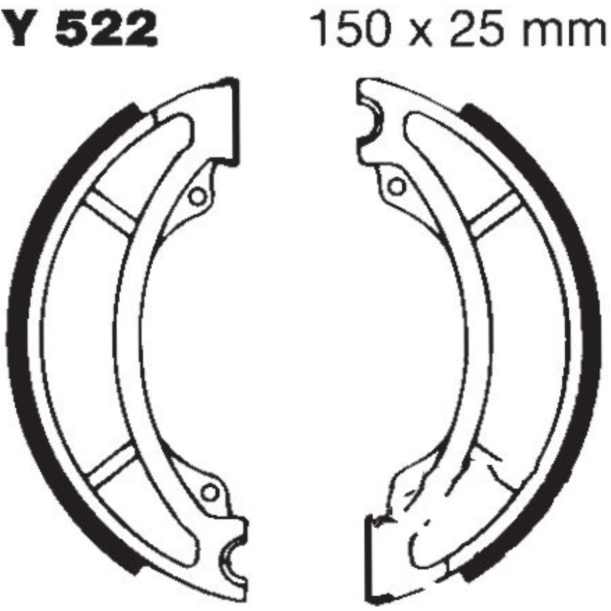 Ebc y522 bremsbacken ohne feder von EBC