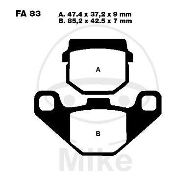 Roller Bremsbeläge EBC Pegasus R 50 X hinten Bj. 2006-2010 von EBC