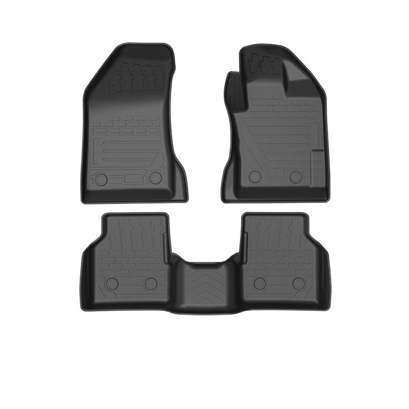 Auto Fußmatten Allwetter TPE Fußmatten Pad Tray Mat Innenzubehör Kompatibel mit Jeep Compass 2017-2023 LHD RHD(17-23 COMPASS LHD) von EBDKAOEPE