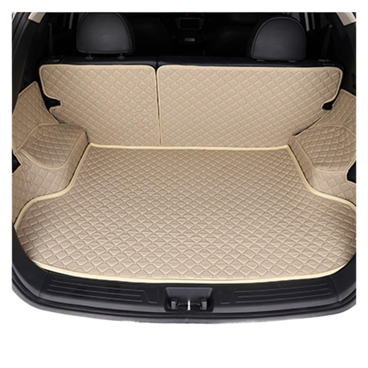 Kofferraummatte Kompatibel mit a5 sportback a3 a4 b8 avant q7 2007 a6 c5 a5 q5 q3 tt zubehör teppich teppiche bodenmatte (Beige) von EBDKAOEPE