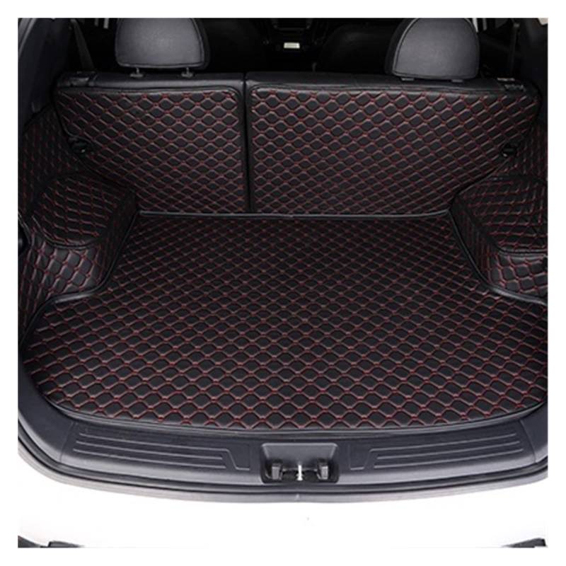 Kofferraummatte Kompatibel mit a5 sportback a3 a4 b8 avant q7 2007 a6 c5 a5 q5 q3 tt zubehör teppich teppiche bodenmatte (schwarz red line) von EBDKAOEPE