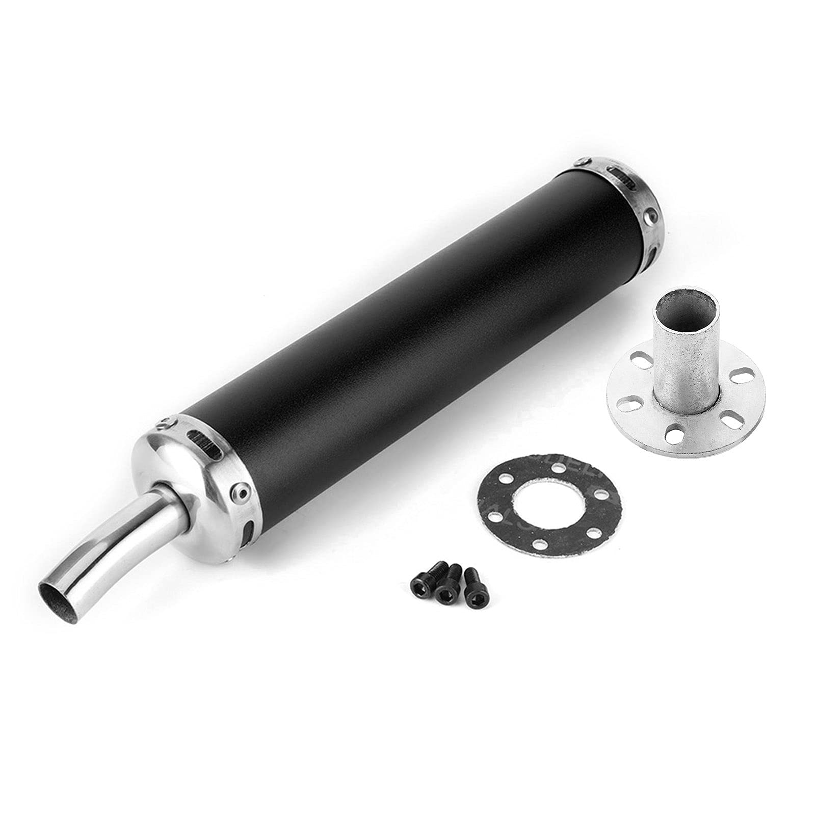 2 Stroke Muffler-Auspuffschalldämpfer Auspuff Schalldämpfer Auspuff Schalldämpfer Aus Edelstahl Edelstahl Auspuffschalldler Schalldämpfer 20 Mm/0,8 Zoll Modifiziertes Teile Für 2 Takt Motorrad von EBTOOLS