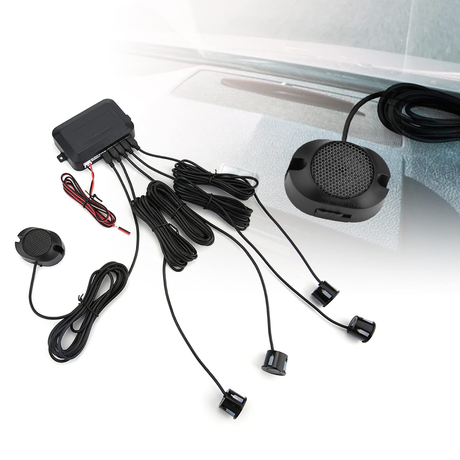 Auto Parken Sensor System Auto Rückfahrwarner Einparkhilfe Park Parksensor Umkehrradar Kit Warnschallantriebssystem 12V umkehren von EBTOOLS