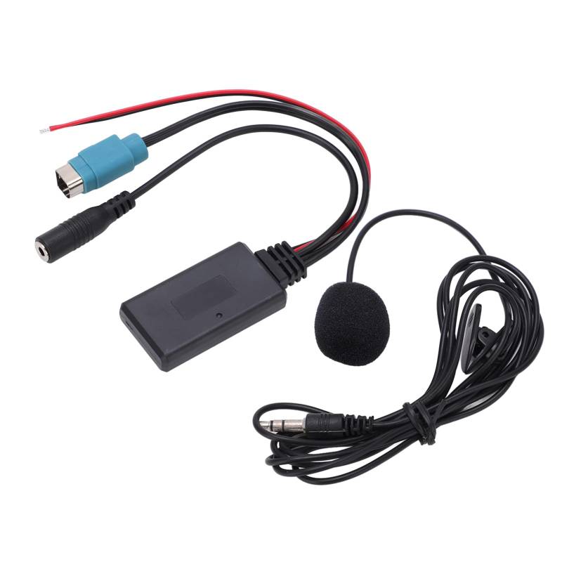 Bluetooth AUX-In-Adapter Auto-Bluetooth-Musikkabel Bluetooth AUX-In-Kabeladapter Stereo Full Speed ​​mit Abnehmbarem Mikrofon Ersatz für Alpine 2009‑up von EBTOOLS