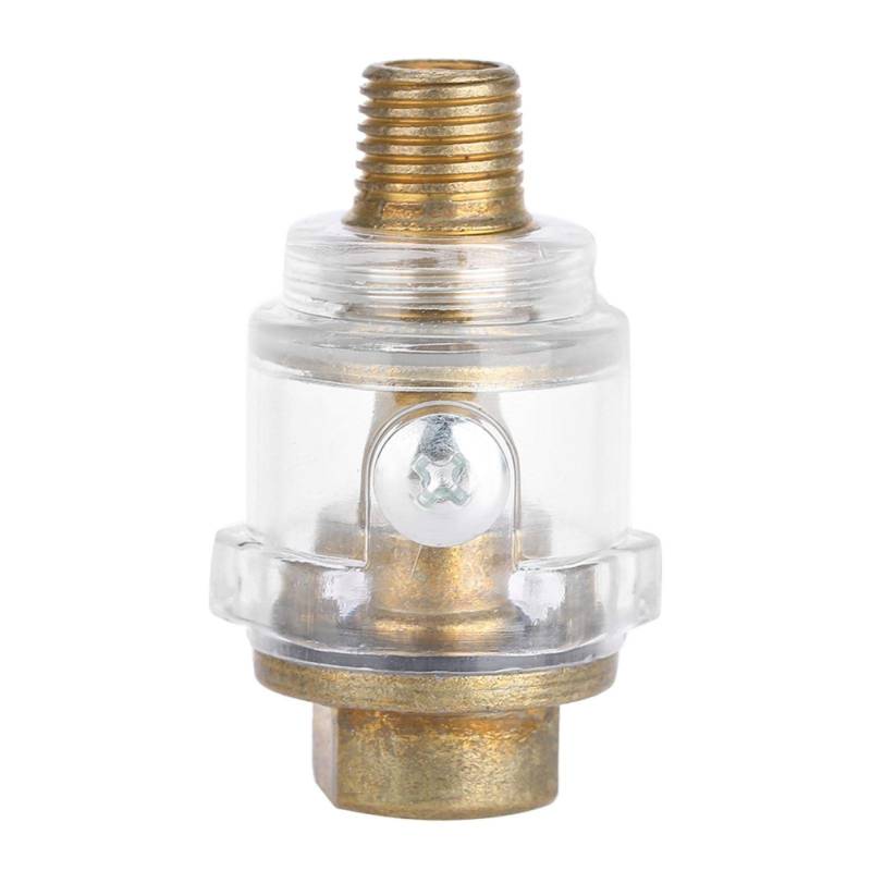 Für Druckluft Öler Mini - Oiler Lubricator Mini Transparent 1/4 "Bsp Mini Inline-Druckluftwerkzeugölschmierstoffgeber Oiler Compressor Pipe Automatische Schmierung 1/4 Mini Oiler von EBTOOLS