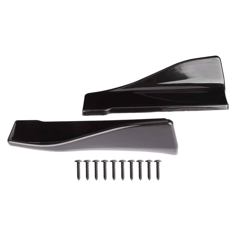 Rear Bumper Diffuser Rear Bumper Deflector 2pcs Universal Heck Stoßfänger Diffusor Lippenseitenröcke glänzend schwarz mit Befestigungsschrauben von EBTOOLS