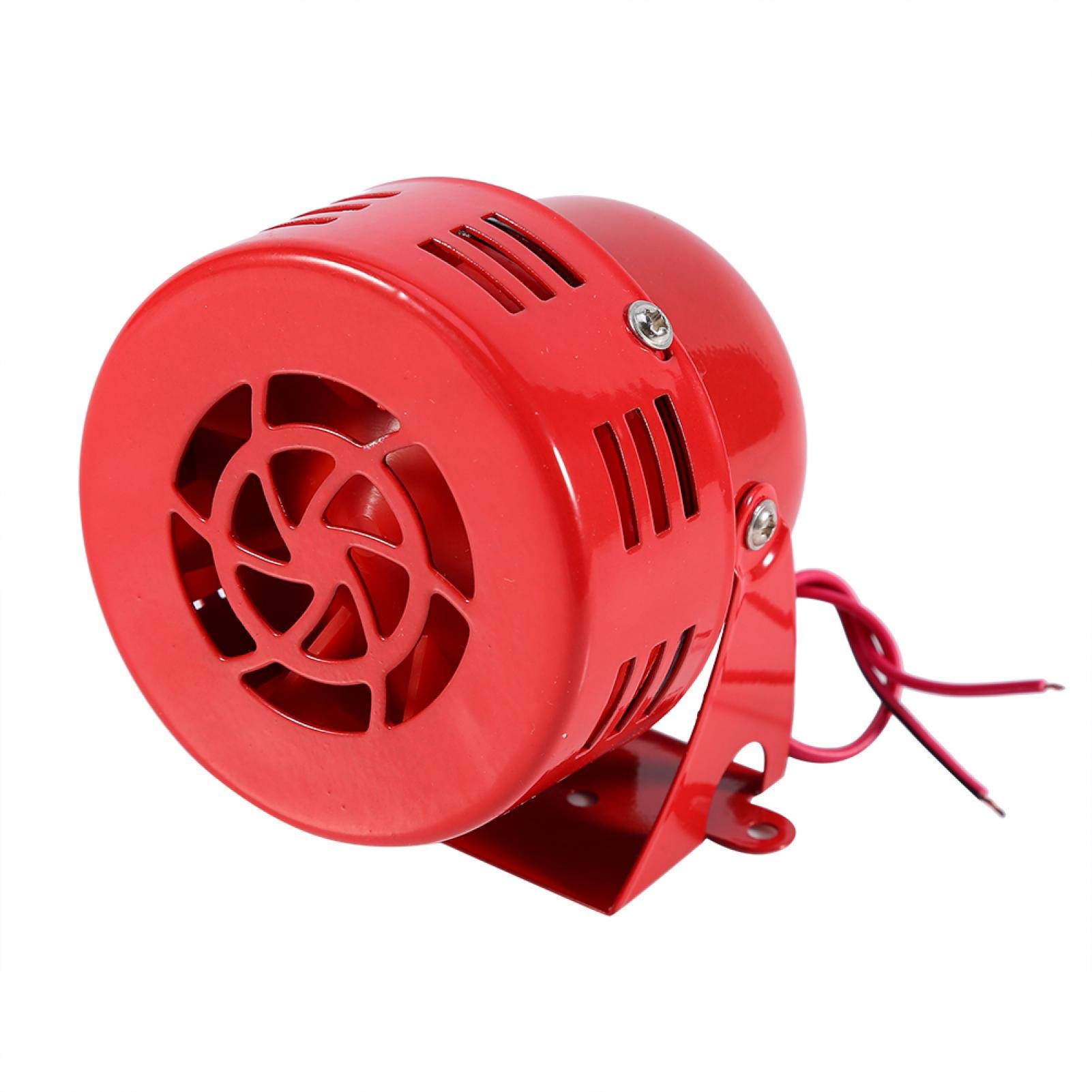 Sirene Feuerwehr 12V 110Db Motorisch Alarm Luftalarm Alarm Sirene 12V Elektrowagen LKW Motorrad gefahrene Luftangriffs Sirenenhorn Alarm laut 50ern rot von EBTOOLS