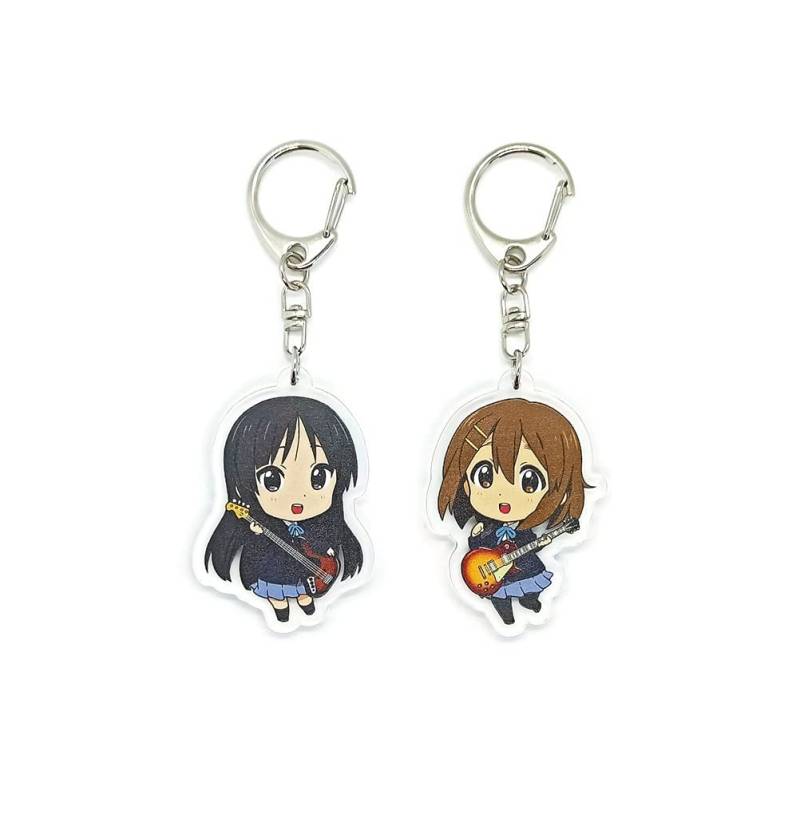 EBTY DREAMS Inc. - Set von 2 K-On Acryl Schlüsselanhänger Mio Akiyama, Yui Hirasawa v1, Mehrfarbig, Pendant Height: 2 inches von EBTY DREAMS