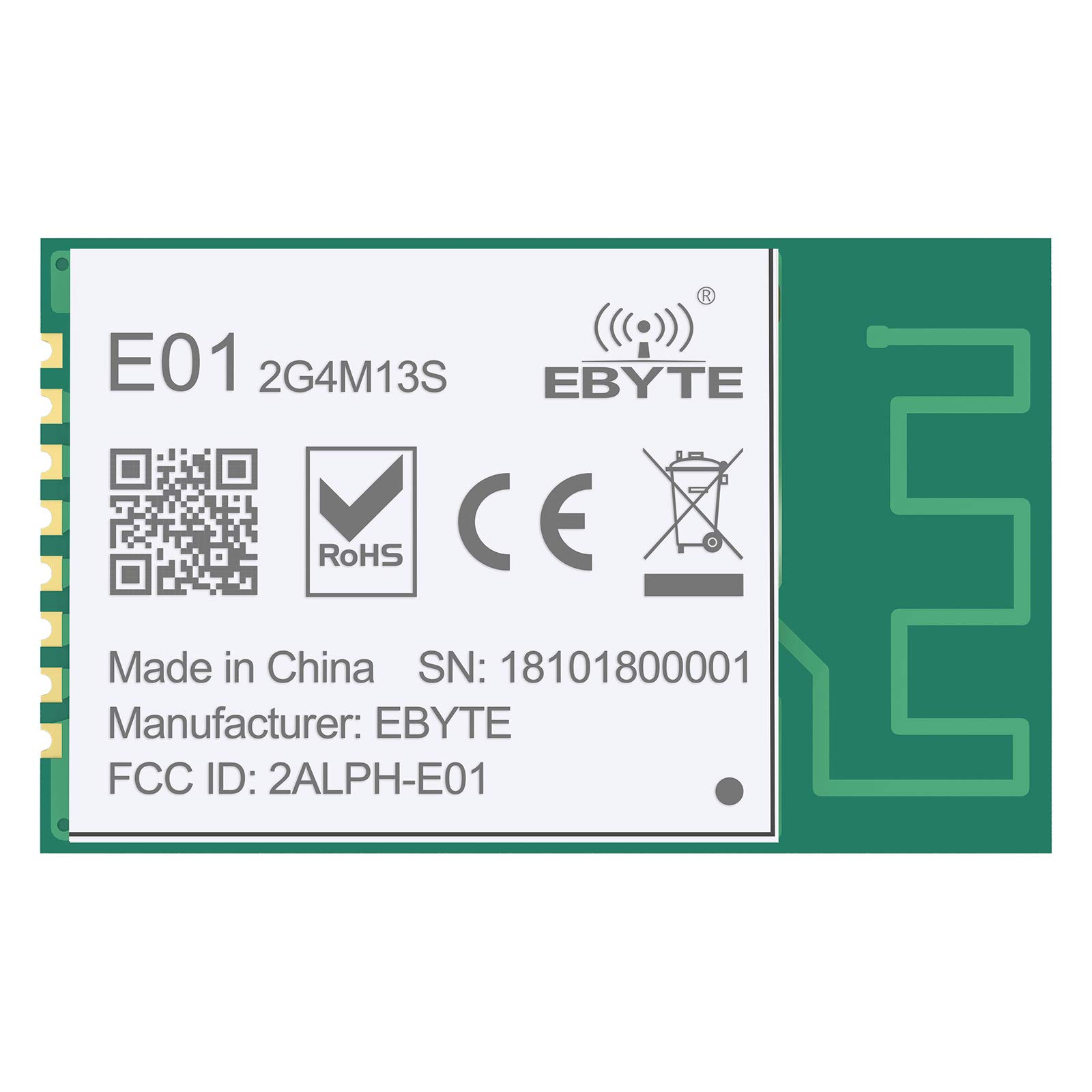 E01-2G4M13S nRF24L01 PA LNA, 2,4 GHz, 13 dBm, kabellos, SPI, 2,4 GHz, ebyte nRF24L01P RF24L01P, RF-Funksender und Empfänger, PCB-Antenne von EBYTE