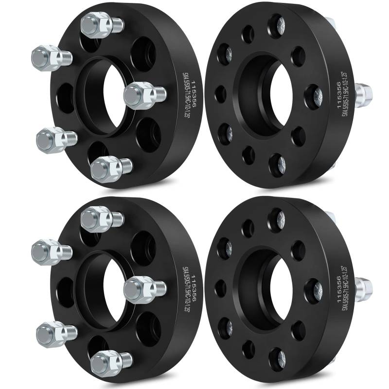 2 x Hub zentrisch schwarz Distanzscheiben Adapter 5 x 4,5 bis 5 X 5 Für Jeep Wrangler JK Felgen auf einer TJ oder YJ von ECCPP