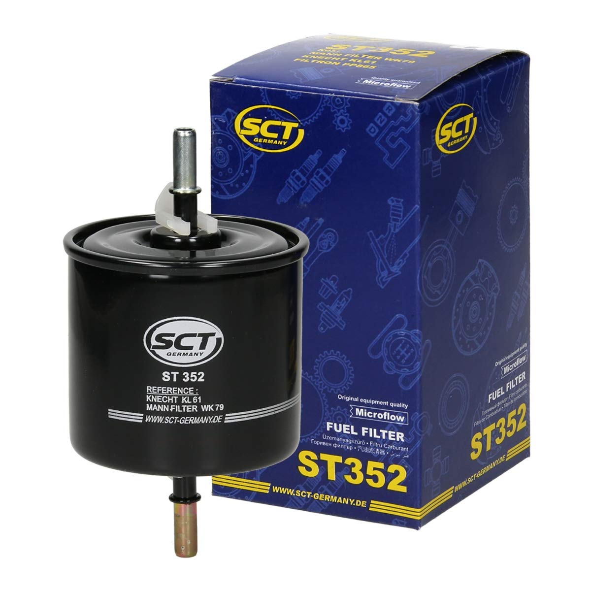 ECD Germany ST 352 Kraftstofffilter 92FB9155AA 6594603 92FB9155AB XS619155AA 1022150 - Für PKW von ECD Germany